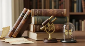 bookends keeping bookshelf organized and structured