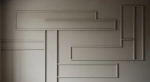 asymmetrical wall molding for contemporary look