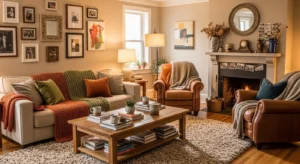 cozy lived in french country living room aesthetic