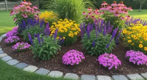 perennial plants in flower bed for long lasting design