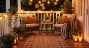 cozy small front porch with welcoming atmosphere