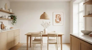 balanced scandinavian kitchen design with clean and cozy aesthetic