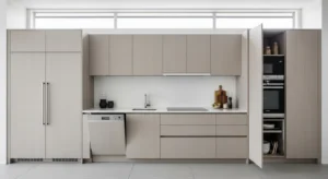 integrated appliances in scandinavian kitchen for seamless look