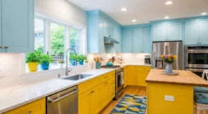 two tone kitchen cabinets for modern contrast