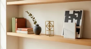 light top shelf making bookshelf feel open