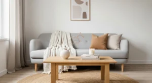 minimal decor in french country living room