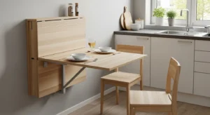 wall mounted dining table for space saving solution
