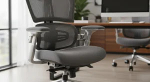 cushion on chair making cubicle more comfortable