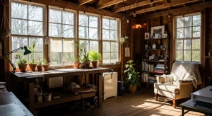 large windows in shed house making space feel bigger