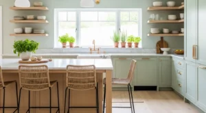 soft green kitchen paint color for fresh look