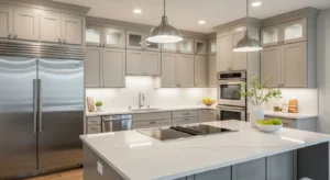 balanced kitchen cabinet design combining style and storage