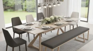 extendable dining table for flexible modern dining space