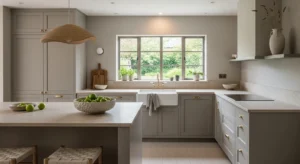 mushroom tone kitchen with soft neutral earthy colors