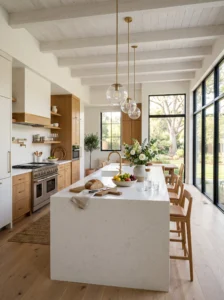 Modern kitchen island with stylish functional decor