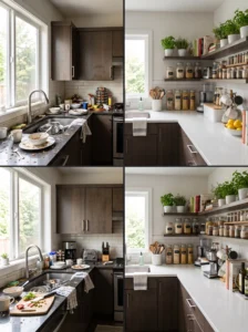 Difference between a dirty kitchen and a visually cluttered kitchen