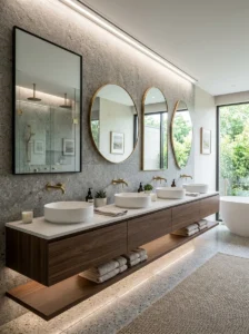 Different bathroom mirror shapes for modern interiors