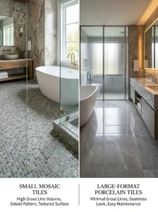 Luxury bathroom designed with easy-to-clean materials