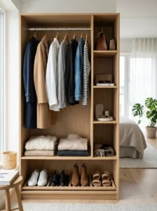 Essential capsule wardrobe organization.