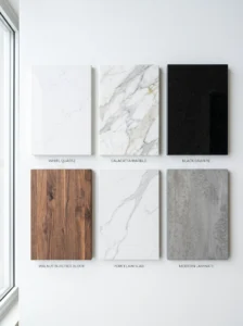 Comparison of quartz marble granite butcher block porcelain and laminate countertops