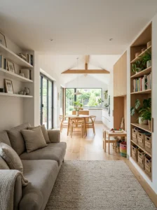 Functional minimalist home organization ideas for families with children