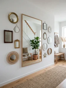 Comparison of multiple small mirrors and one large mirror.