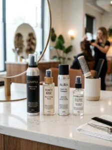 Alt Text: Lightweight volumizing products designed for fine hair.