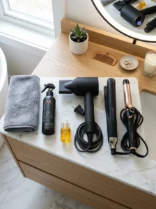 Essential products for reducing heat styling damage.