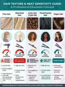 Heat styling accelerates fading of color-treated hair.