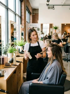 Professional hairstylist explaining how to prevent heat damage.