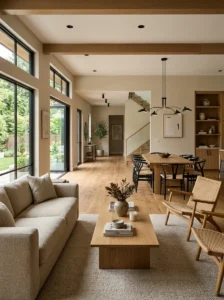 Alt Text: Repeating design elements creating a cohesive home.