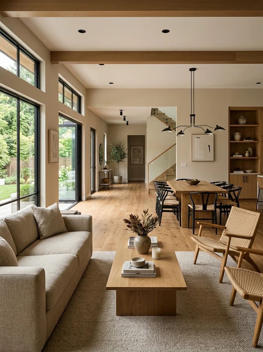 Alt Text: Repeating design elements creating a cohesive home.