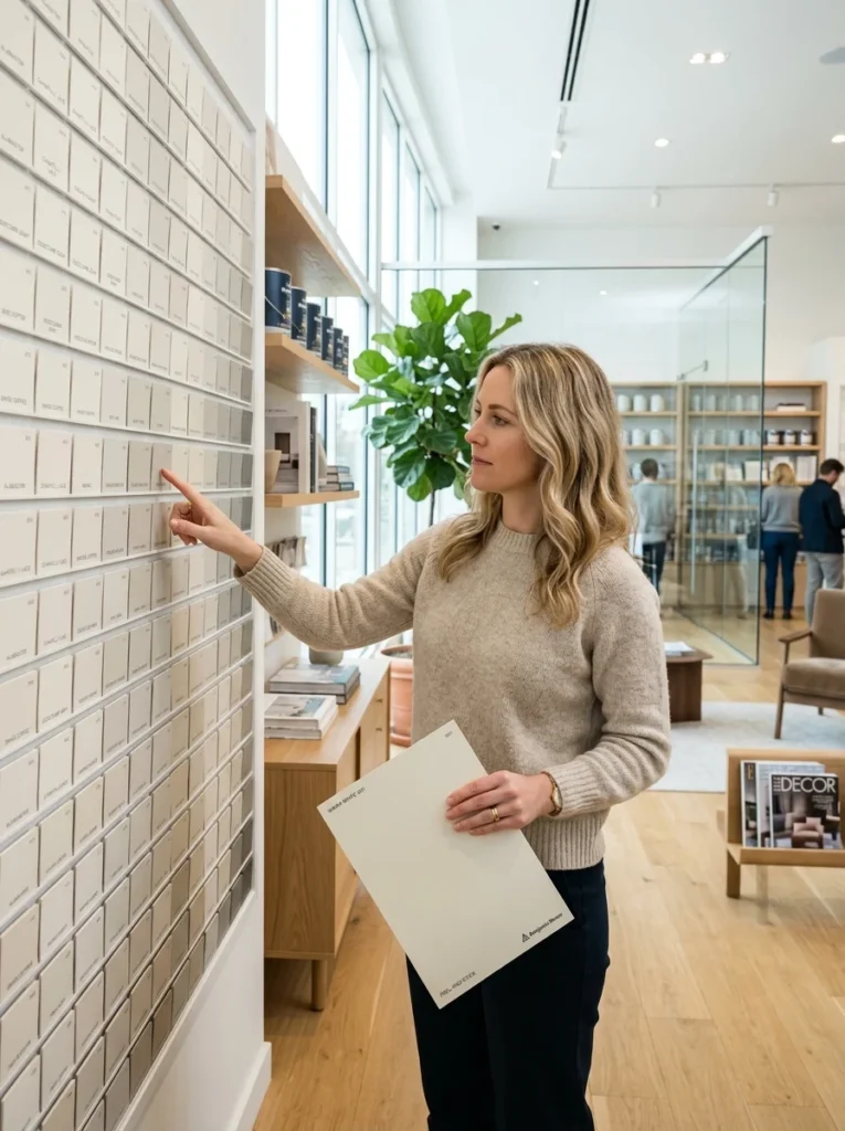 Choosing the right paint color from similar paint samples