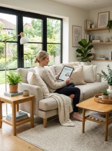 Alt Text: Beautiful and comfortable Scandinavian home interior