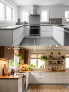 How to add warmth to a cold modern kitchen
