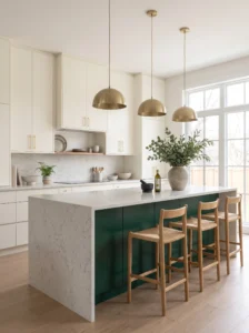 Best two-tone kitchen cabinet color combinations and material samples