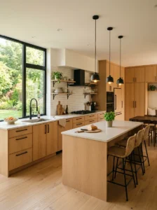 Alt Text: Matching black hardware creating whole-home cohesion.