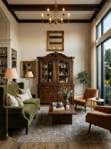 Refreshed inherited chair styled with modern furniture