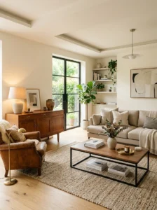 How to mix old and new furniture in a living room without looking random