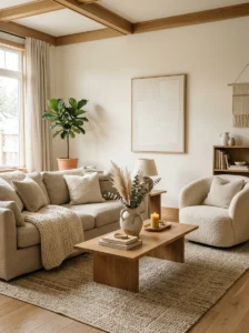 Layering different textures in a neutral color palette.