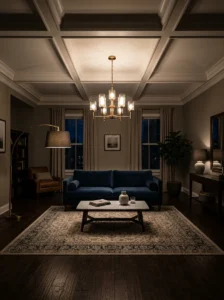 Uneven lighting caused by relying on one overhead light