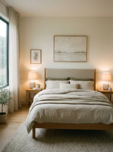 Bedroom designed only for sleep and relaxation