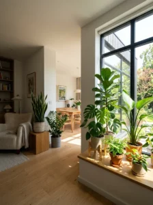 Matching indoor plants to different lighting conditions in a home