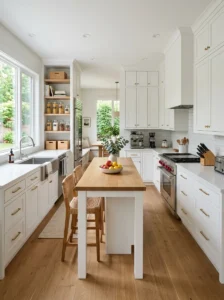 Fully organized modern kitchen with smart storage solutions