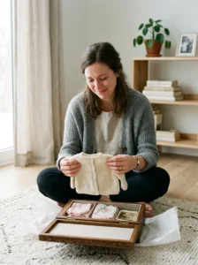 Separating sentimental clothing from everyday wardrobe items