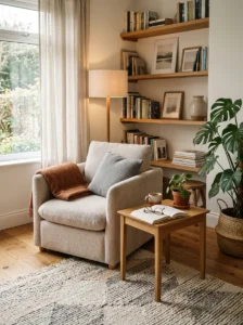 Small desk making efficient use of an unused corner.