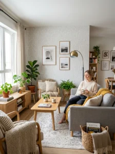 Alt Text: Rental apartment decorated without losing the security deposit