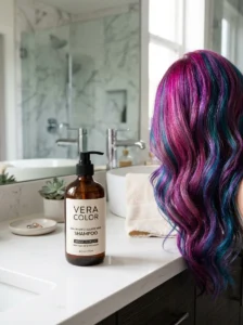 Color-safe sulfate-free shampoo for color-treated hair.