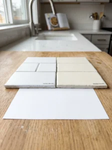 Warm and cool undertones in kitchen backsplash tiles