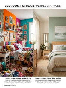 Organized bedroom without a closet using practical storage solutions.