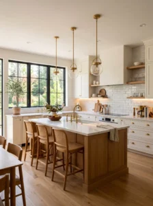 Beautiful 2026 white kitchen with warm modern design